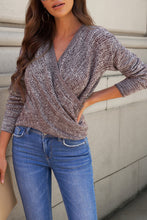 Load image into Gallery viewer, V Neck Wrap Front Knitted Top
