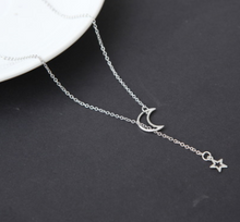 Load image into Gallery viewer, Simple Moon Star Necklace Clavicle Chain Short Necklace
